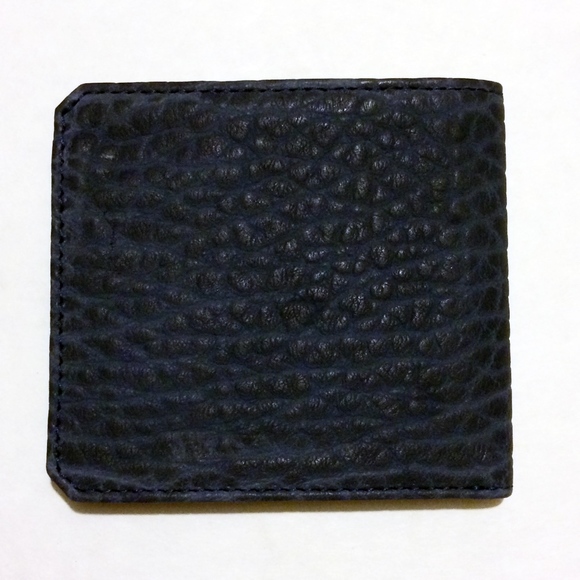 Parabellum Navy Bison Leather Bi Fold Wallet NIB - Picture 2 of 7
